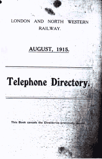 LNWR Directory Cover